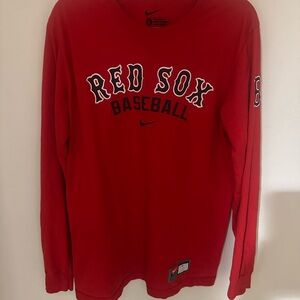 Nike Red Sox Baseball Red Long Sleeve Tee